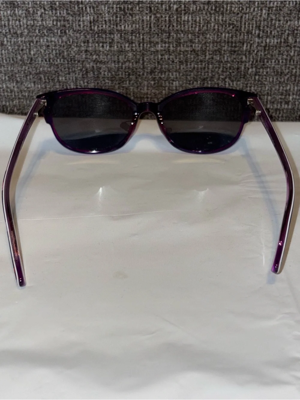 Betsey Johnson Sunglasses Womens Purple Half Rim Metal Frames 50-16-135 Floral